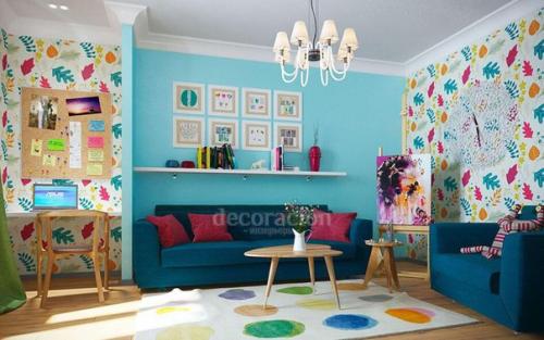 Фото уютных интерьеров с обоями в скандинавском стиле: 01