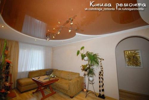Потолок в гостиной: правила ремонта. 02