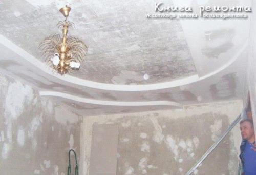 Потолок в гостиной: правила ремонта. 06