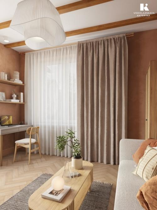 Дизайн интерьера спальни в частном доме. 05