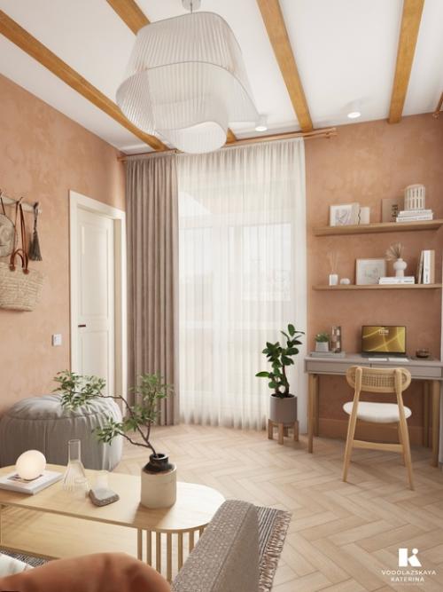 Дизайн интерьера спальни в частном доме. 03