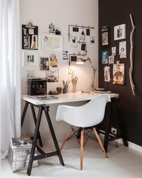 Подборка чертежных столов в интерьере домашнего офиса. 04