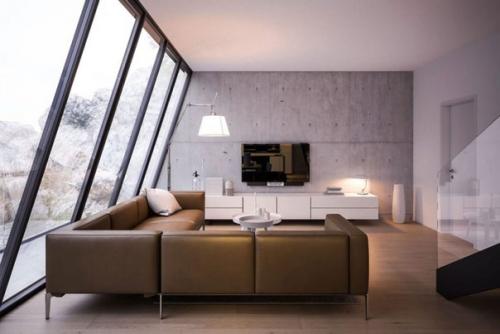 Маленький воображаемый дом Triangle Cliff House на воображаемом утесе. 05