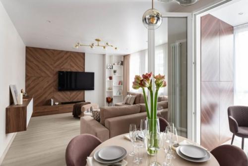 2 х - комнатная квартира в теплой цветовой гамме. 04