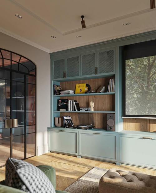 Гостиная, где каждый элемент рассказывает свою уникальную историю, создавая гармоничное пространство для жизни и отдыха. 06