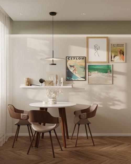 Для клиентки работающей в PR - агентстве, дизайнер Марина куницына расставила акценты в оформлении квартиры - однушки площадью 35 м. 01