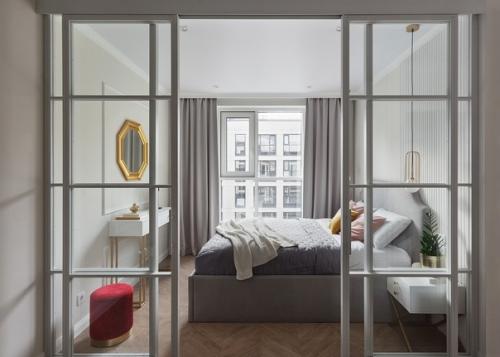 Перепланировка типовой 1-комнатной квартиры 35, 5 кв. 06