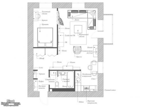 Дизайн - проект квартиры в стиле кантри. 09