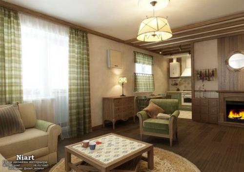 Дизайн - проект квартиры в стиле кантри. 02