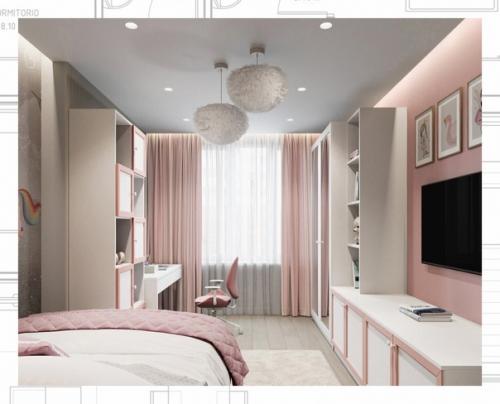 Дизайн интерьера двухкомнатной квартиры Современная Квартира в Серых Тонах. 08