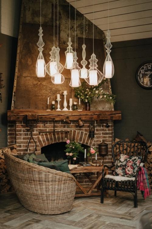 Стеклянный дом Теплица в живописном саду. 09