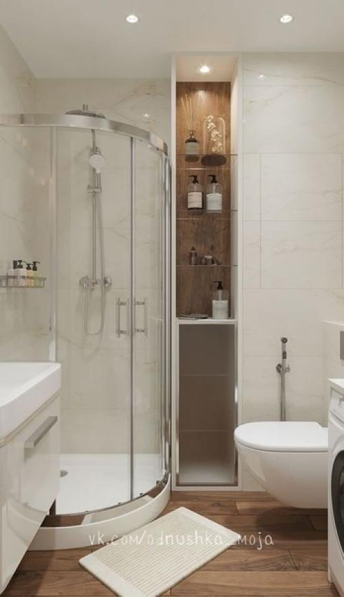 Светлый, простой, лаконичный интерьер квартиры площадью 30 кв. 08