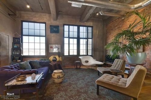 Гостиная в стиле лофт: особенности и примеры. 07 Гостиная в стиле лофт: особенности и примеры. 07