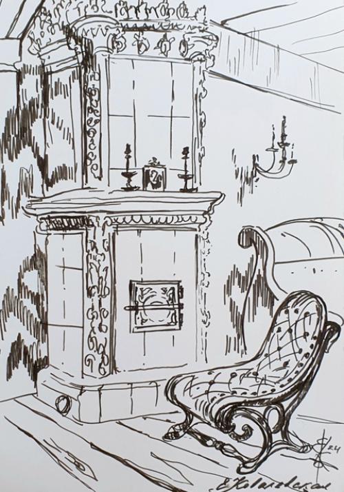 Зарисовки в старинном деревянном доме в Выборге. 04