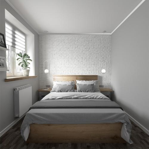 Визуализация спальни и балкона для молодой спортивной пары. 01 Визуализация спальни и балкона для молодой спортивной пары. 01