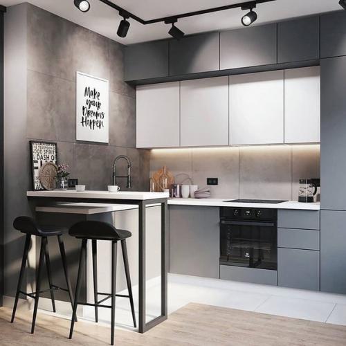 Серый цвет хорошо выглядит в композиции с белым или светло-серым. 05