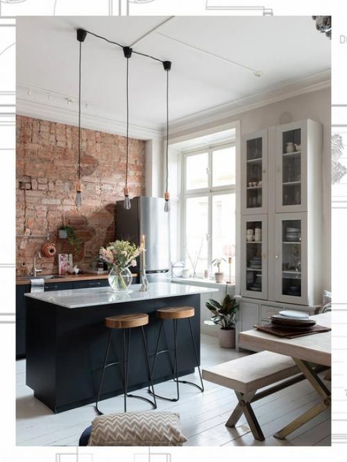 Общая площадь этой квартиры в Стокгольме не очень большая, всего 64 кв. 03