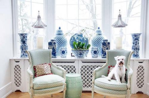 Китайские фарфоровые вазы в дизайне интерьера. 08