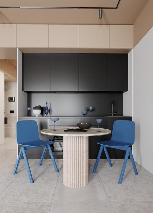 Проект квартиры - студии 29 м 2 (34 м 2 с балконом. 04