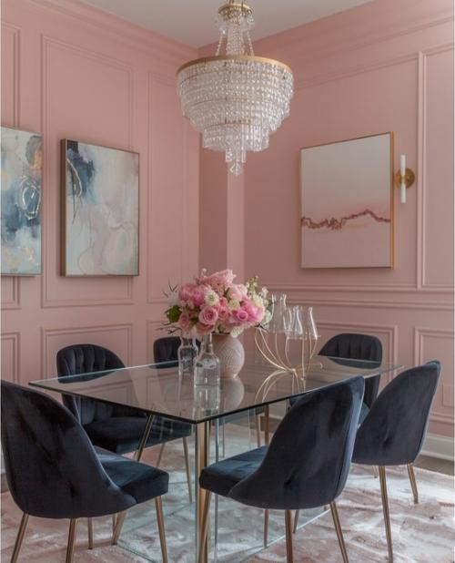 Не могла обойти своим вниманием розовые интерьеры. 05