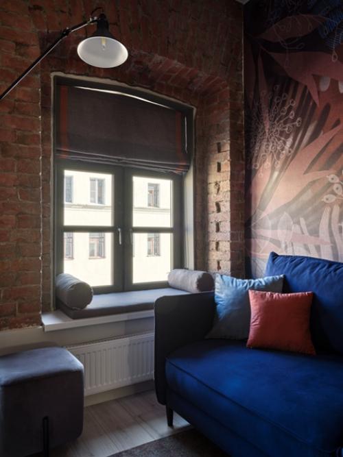 Интерьер маленькой квартиры - студии 21, 5 кв. 02