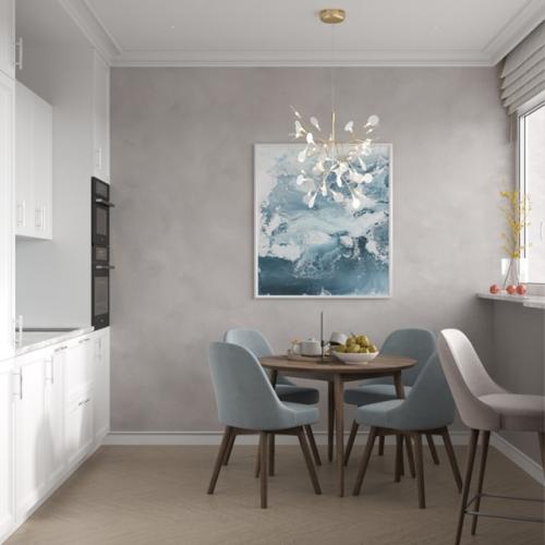 Дизайн - проект кухни - гостиной, в которой солнце светит чаще. 03