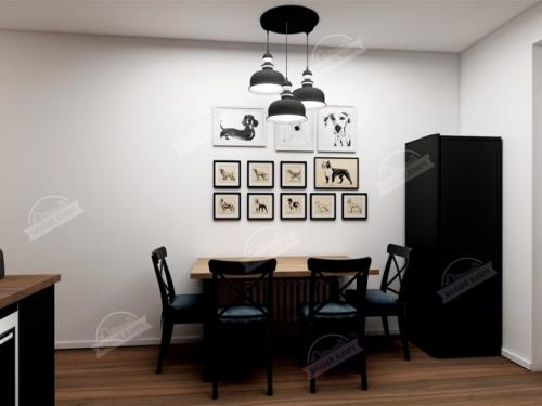 Интерьер в смелых черных тонах (дизайн - проект), часть 1. 03