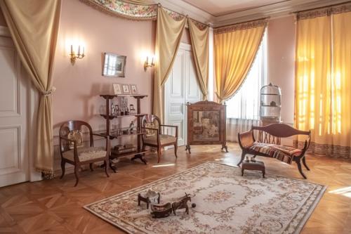 Диван, на котором Пушкин вздохнул последний раз; жилет, что был на нем во время дуэли; прядь волос, срезанная для Тургенева с усопшего. 08