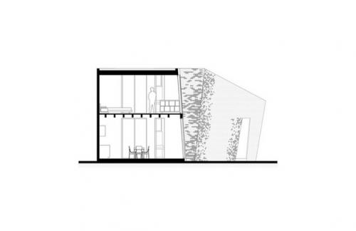 Необычный кирпичный дом с треугольным планом. 05