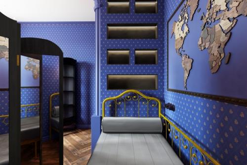 Другая эпоха.  Проект спальни - гостиной для молодого человека, навеянный александровским дворцом. 05