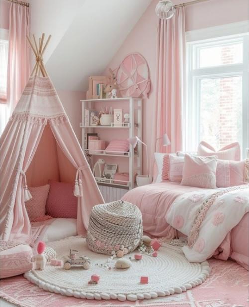 Не могла обойти своим вниманием розовые интерьеры. 04