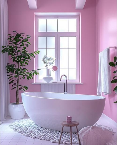 Не могла обойти своим вниманием розовые интерьеры. 08