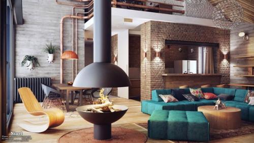 Гостиная в стиле лофт: особенности и примеры. Гостиная в стиле лофт: особенности и примеры.