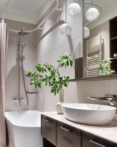 Реализованный интерьер квартиры с панорамным Видом на Москву. 06