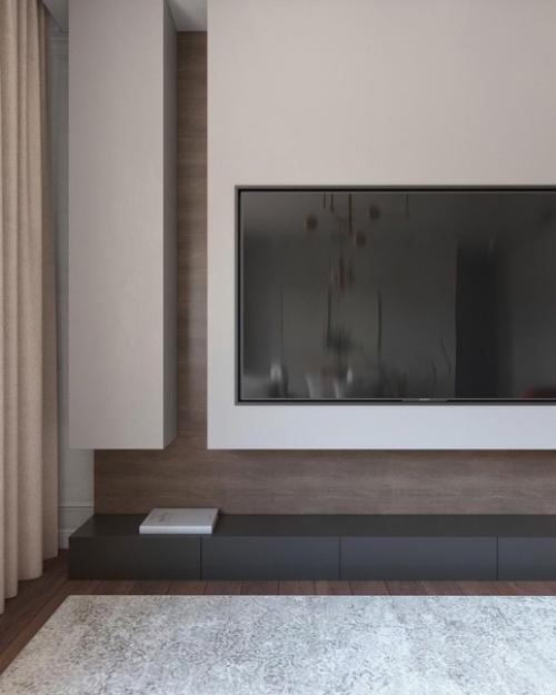 Эстетичный интерьер небольшой кухни - гостиной от дизайнера. 08