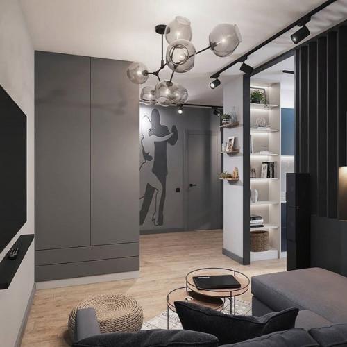 Серый цвет хорошо выглядит в композиции с белым или светло-серым. 03