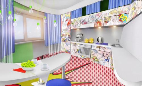 Дипломный проект. Разработка Интерьера Квартиры в Стиле Поп-арт. 04