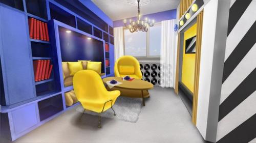 Дипломный проект. Разработка Интерьера Квартиры в Стиле Поп-арт. 02