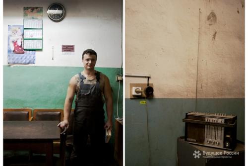 Советские люди большую часть своей жизни проводили на заводах и предприятиях, где трудились на благо государства. 02