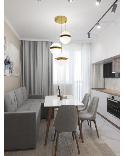 Дизайн проект просторной двушки с нестандартной планировкой. 01