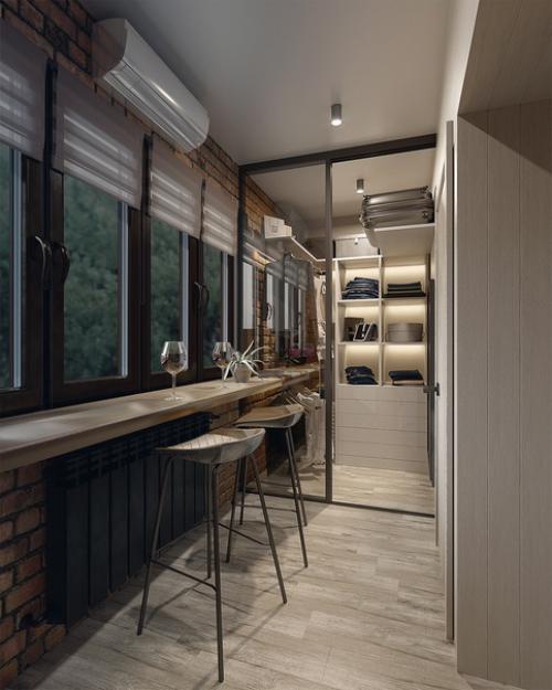 Визуализация спальни и балкона для молодой спортивной пары. 07 Визуализация спальни и балкона для молодой спортивной пары. 07