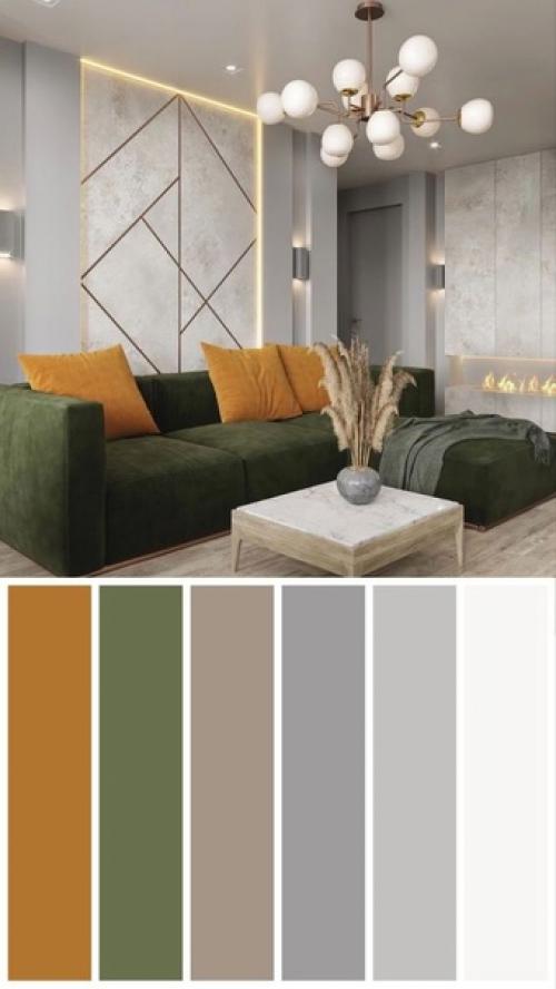 Интересные сочетания с мягкой мебелью в интерьере. 06