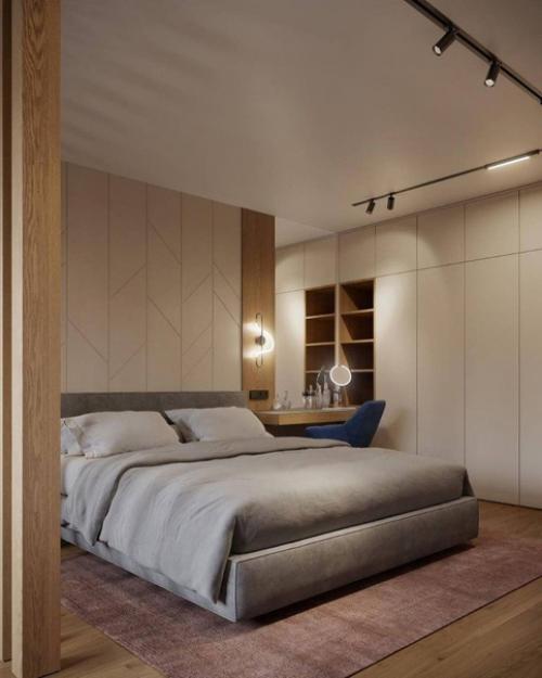 Просторная спальня с местом для роботы. 02