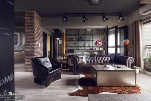 Гостиная в стиле лофт: особенности и примеры. 06 Гостиная в стиле лофт: особенности и примеры. 06