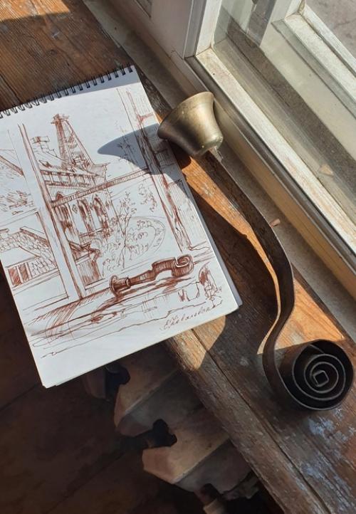 Зарисовки в старинном деревянном доме в Выборге. 06