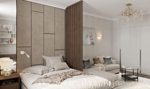 Светлый, простой, лаконичный интерьер квартиры площадью 30 кв. 02