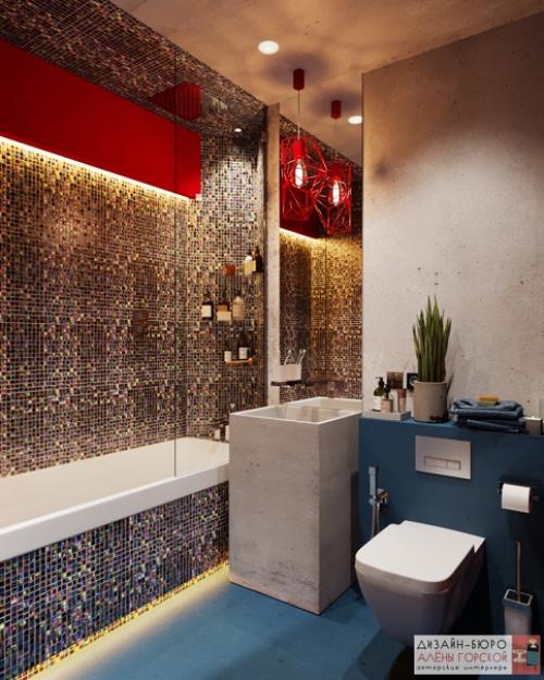 Ванная и санузлы в проекте графит. 05