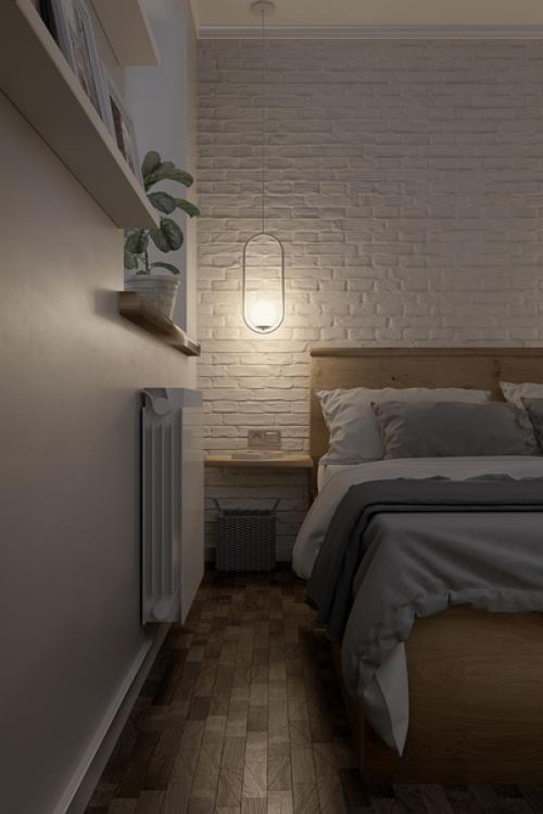 Визуализация спальни и балкона для молодой спортивной пары. 02 Визуализация спальни и балкона для молодой спортивной пары. 02