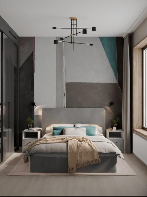 Открытая кухня - гостиная дополнена отдельной спальней и кабинетом с полноценной удобной зоной для удаленной работы (72 кв. 04