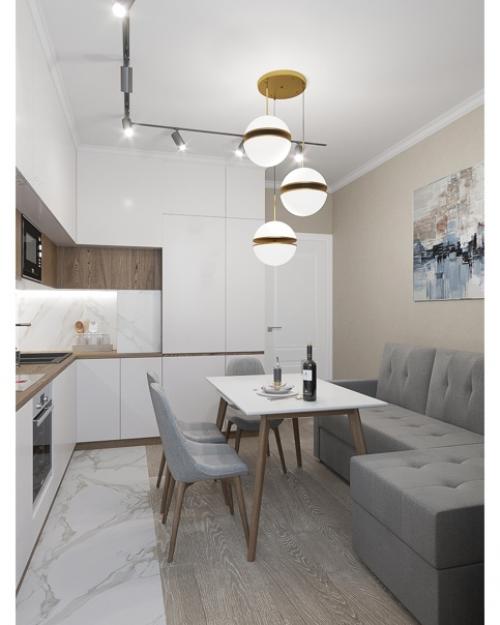 Дизайн проект просторной двушки с нестандартной планировкой. 02